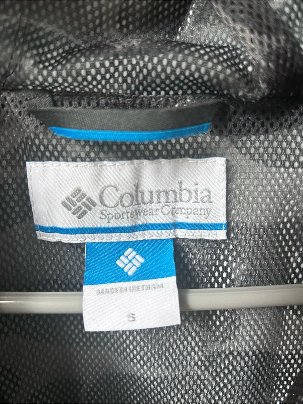 Columbia Kids Black Rain Jacket with Neon Yellow Accents